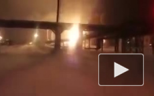 Появилось видео страшного пожара в Уфе на одном из заводов