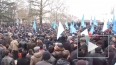 Крымские татары в Симферополе поддерживают Евромайдан