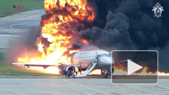 Появилось полное видео авиакатастрофы SSJ-100 в Шереметьево