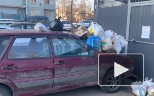 "Народная месть в действии": жители проспекта Мечникова закидали мусором машину автохама