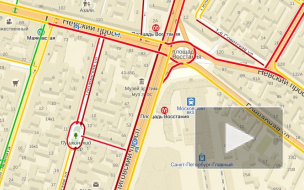 Центр Петербурга замер в пробках из-за пожара на Пушкинской