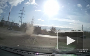 Маленький смерч в Новосибирске попал на видео