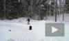 Сноубордист сделал головокружительной трюк с помощью автомобиля