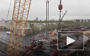 На Большом Смоленском мосту полностью готов фундамент всех 10 опор