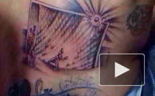 Форвард сборной Чили сделал тату со своим ударом в перекладину