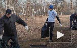 Выборгские активисты собрали мусор на Анненских укреплениях