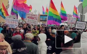 На Марш против ненависти в Петербурге пришли ЛГБТ-активисты