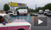 Видео: на Светлановском проспекте сбили мотоциклиста
