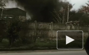 Появилось видео пожара на дороге под Севастополем