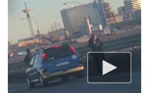 На КАД загорелась машина