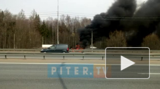 Видео: на "Коле" горит автомобиль