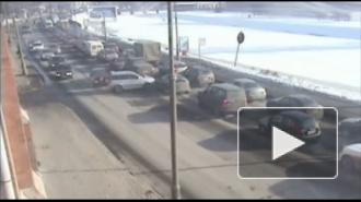 «Honda» так развернулась на Кронверкской, что блокировала набережную 