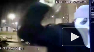 Преступник в маске героя "Крика" разгромил домофон и дверь в ЖК "Шуваловский"