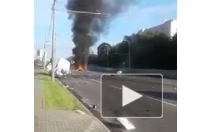 Появилось видео с места жуткой аварии на Волоколамском шоссе в Москве