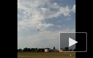 Очевидец снял падение самолета под Москвой