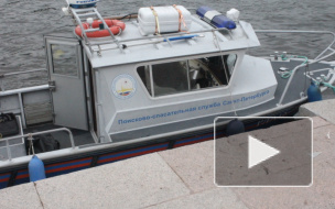  Сотрудники МЧС пытаются спасти тонущего в Морском канале человека