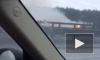 Горящая легковушка на 55-м километре КАД попала на видео
