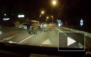 Жесткая авария с мотоциклом в Сочи попала на видео