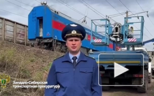 В Красноярском крае пять вагонов грузового поезда сошли с рельсов