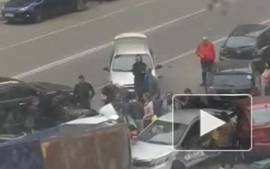 Видео: в Кудрово произошла массовая авария