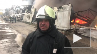 Пожар на складе в Колпинском районе локализован