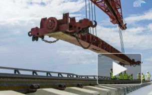 На Крымском мосту уложены первые рельсы