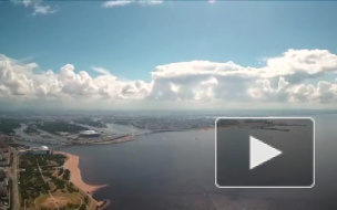 Камеры "Лахта Центра" засняли страшную восьмичасовую бурю над Петербургом