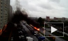 Появилось видео сгоревшего автобуса на Кубинской улице