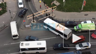 Видео: ДТП в Кудрово снова собрало пробку