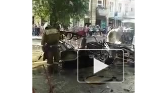 Видео: в Одессе взорвался припаркованный автомобиль