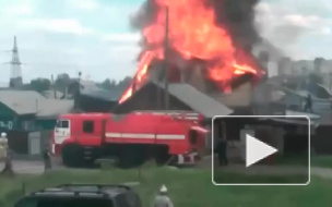 В Омске произошел сильный пожар