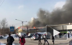 Появилось шокирующее видео пожара на улице Енисейской в Томске