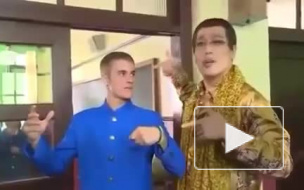 Видео со съемок Джастина Бибера в японской рекламе