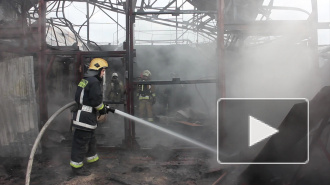 МЧС опубликовало свое видео тушения пожара в Мурино