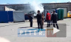 Появилось видео с пожара на парковке такси на Седова
