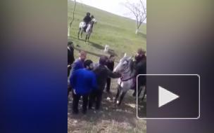Полиция Дагестана остановила конный поход под чеченскими флагами