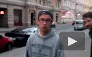 Петербуржец снял на Фонтанке пьяных гопников, которые били чужие автомобили