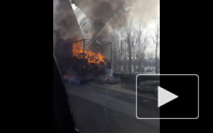 На трассе М-5 сгорела фура вместе с ценным грузом