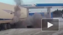 Взрыв фуры на заправке в Башкирии попал на видео