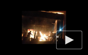 В сети появилось видео пожара в здании РАНХиГС в Москве