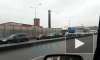 В Василеостровском районе на мосту Бетанкура застряла фура. Собралась огромная пробка