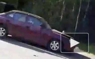 Появилось видео массового ДТП в Петербурге