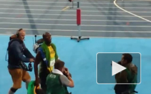 Фанаты сняли на видео реакцию Усэйна Болта на победу в забеге на 200 метров