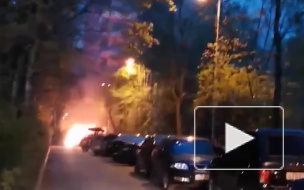 Ночью в Невском районе сгорели два автомобиля