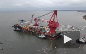 В водах Дании возобновилось строительство "Северного потока -2"