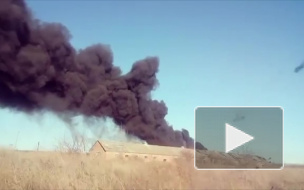 Страшный пожар в Николаевке попал на видео