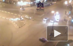 Из-за сбоя в работе светофора в Красноярске столкнулись 5 авто