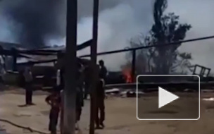 Появились фото и видео взрыва на асфальтобетонном заводе в Дагестане