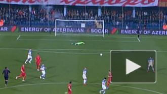 Появилось новое видео броска файера в голову Акинфеева на матче «Россия - Черногория»