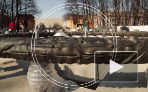 "Водоканал" показал процесс реконструкции фонтана "Слава" в парке Победы